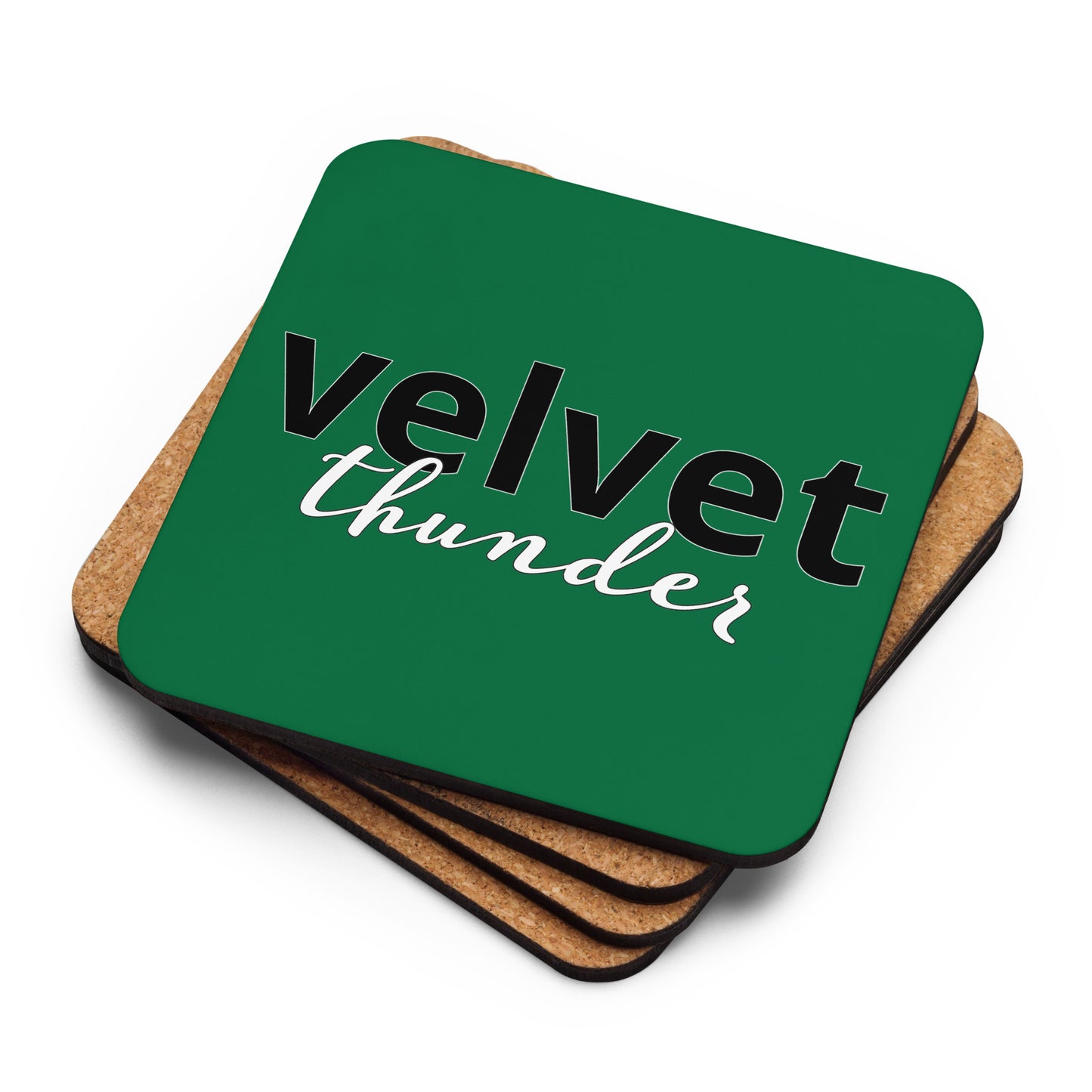 Velvet Thunder Cork-back coaster