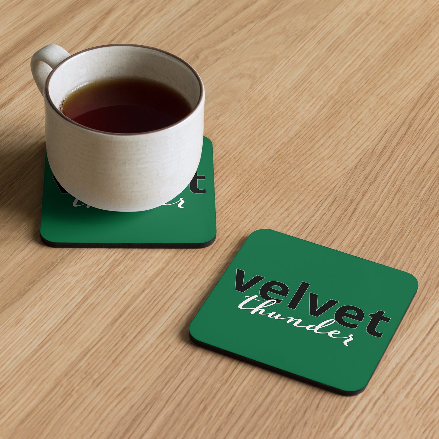 Velvet Thunder Cork-back coaster