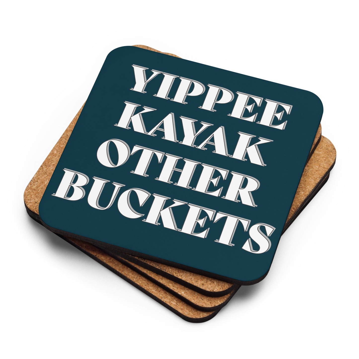 Yippee Kayak Other Buckets Cork-back coaster