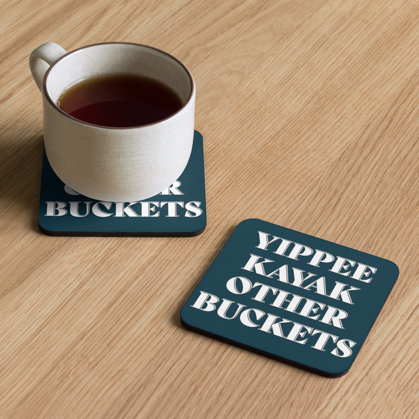 Yippee Kayak Other Buckets Cork-back coaster