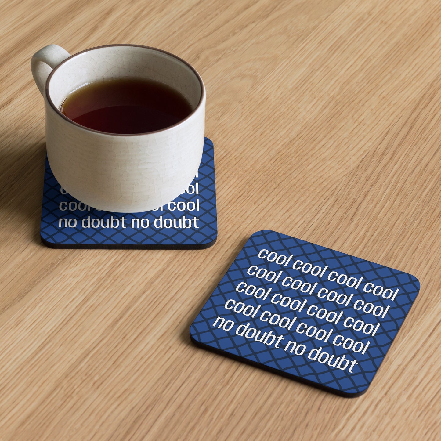 Cool Cool Cool Cool Cork-back coaster