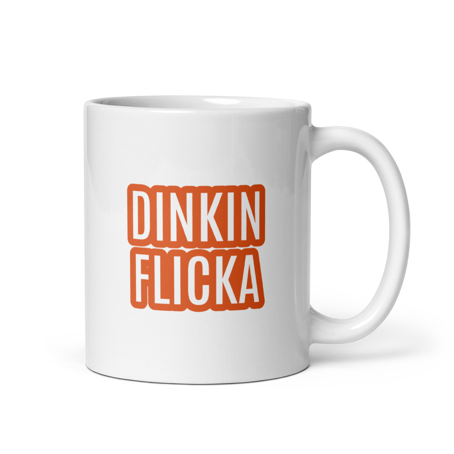 Dinkin Flicka White glossy mug
