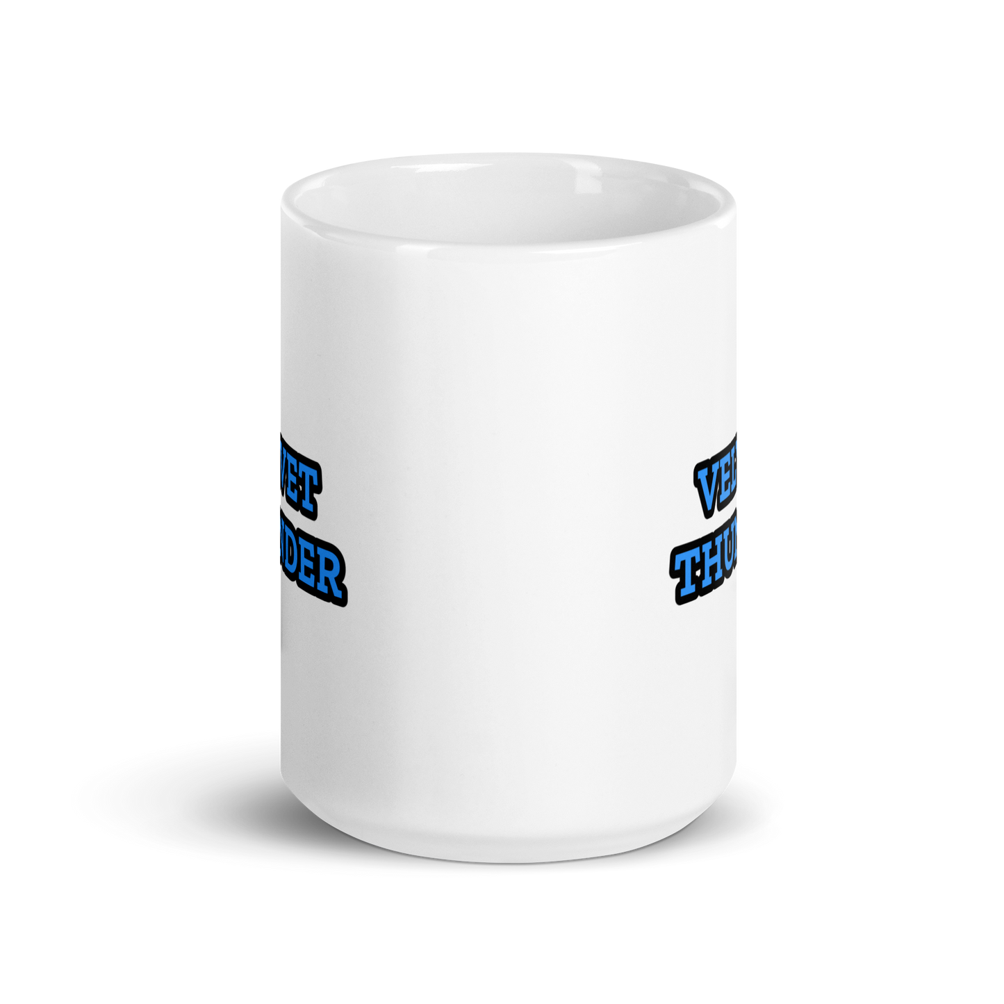 Velvet Thunder White glossy mug