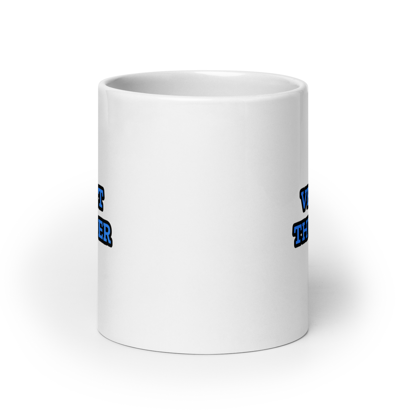 Velvet Thunder White glossy mug