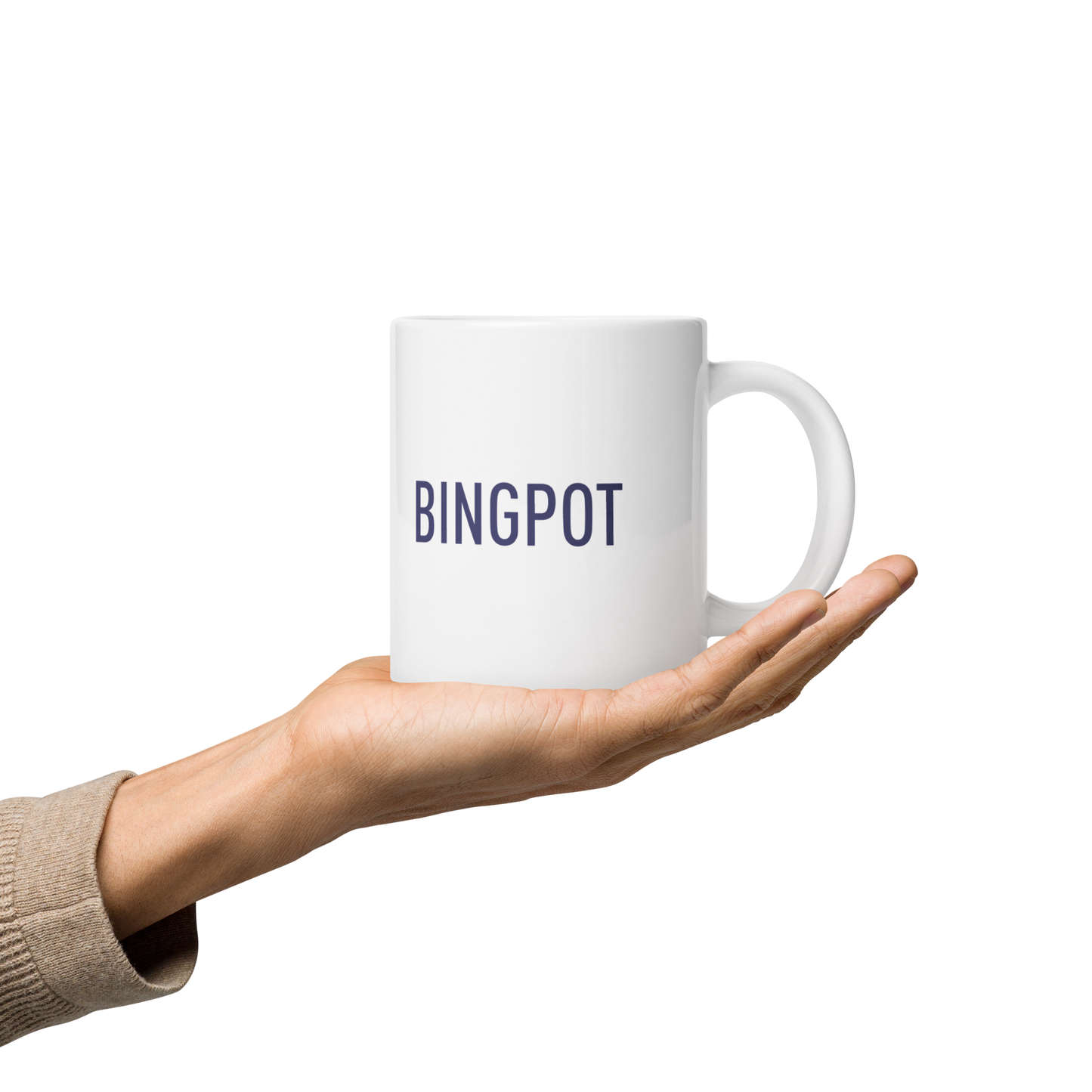 Bingpot White glossy mug