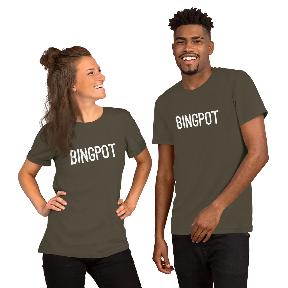 Brooklyn Nine-Nine Bingpot Tee in Army on couple