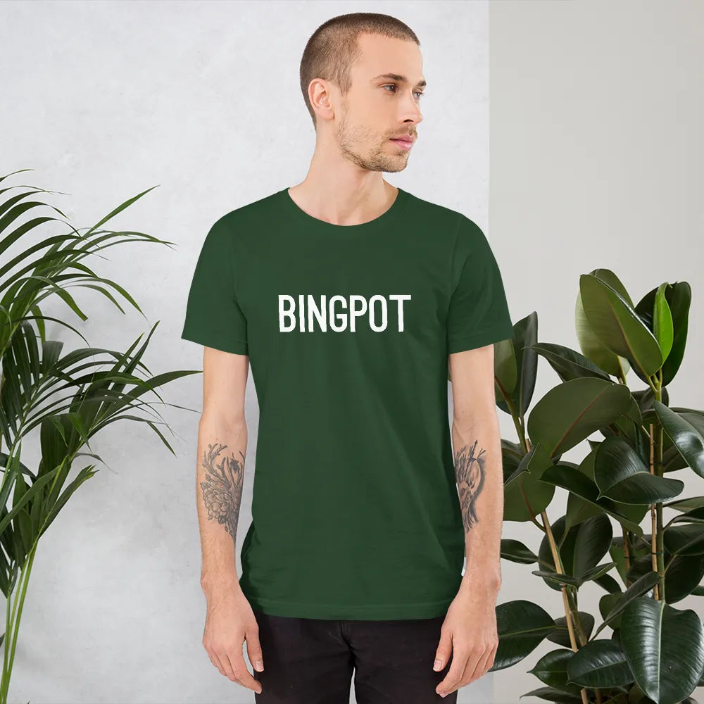 Brooklyn Nine-Nine Bingpot Tee in Forest on man