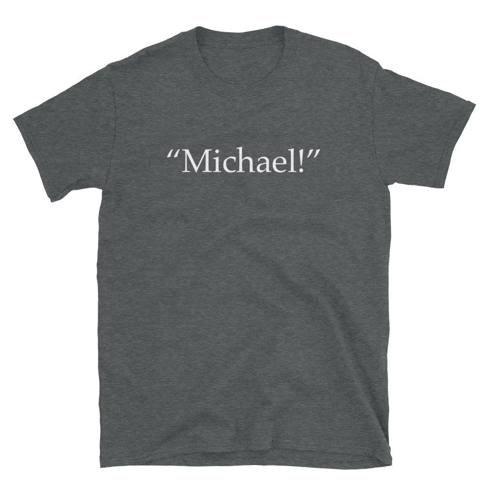 Michael Tee in Dark Heather Grey flatlay