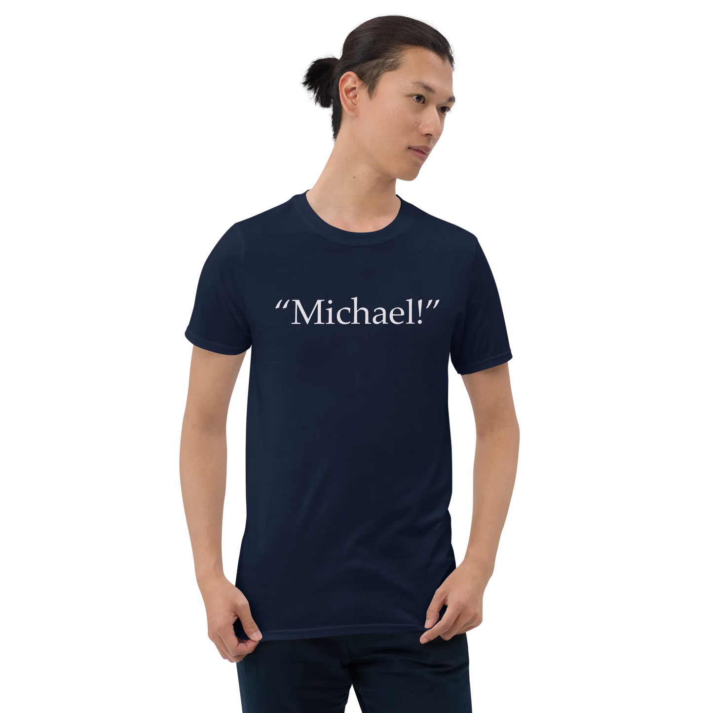 Michael Tee in Navy on man