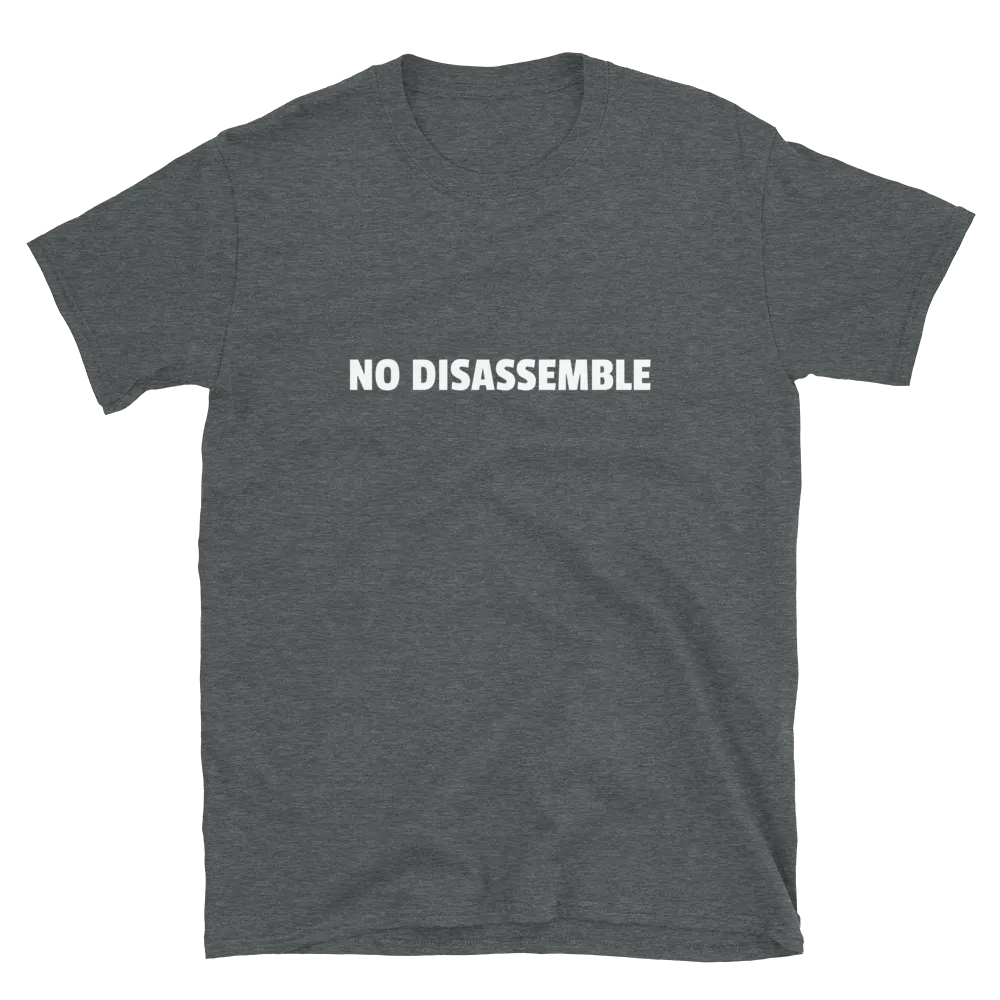 No Disassemble Tee in Dark Heather Grey flatlay