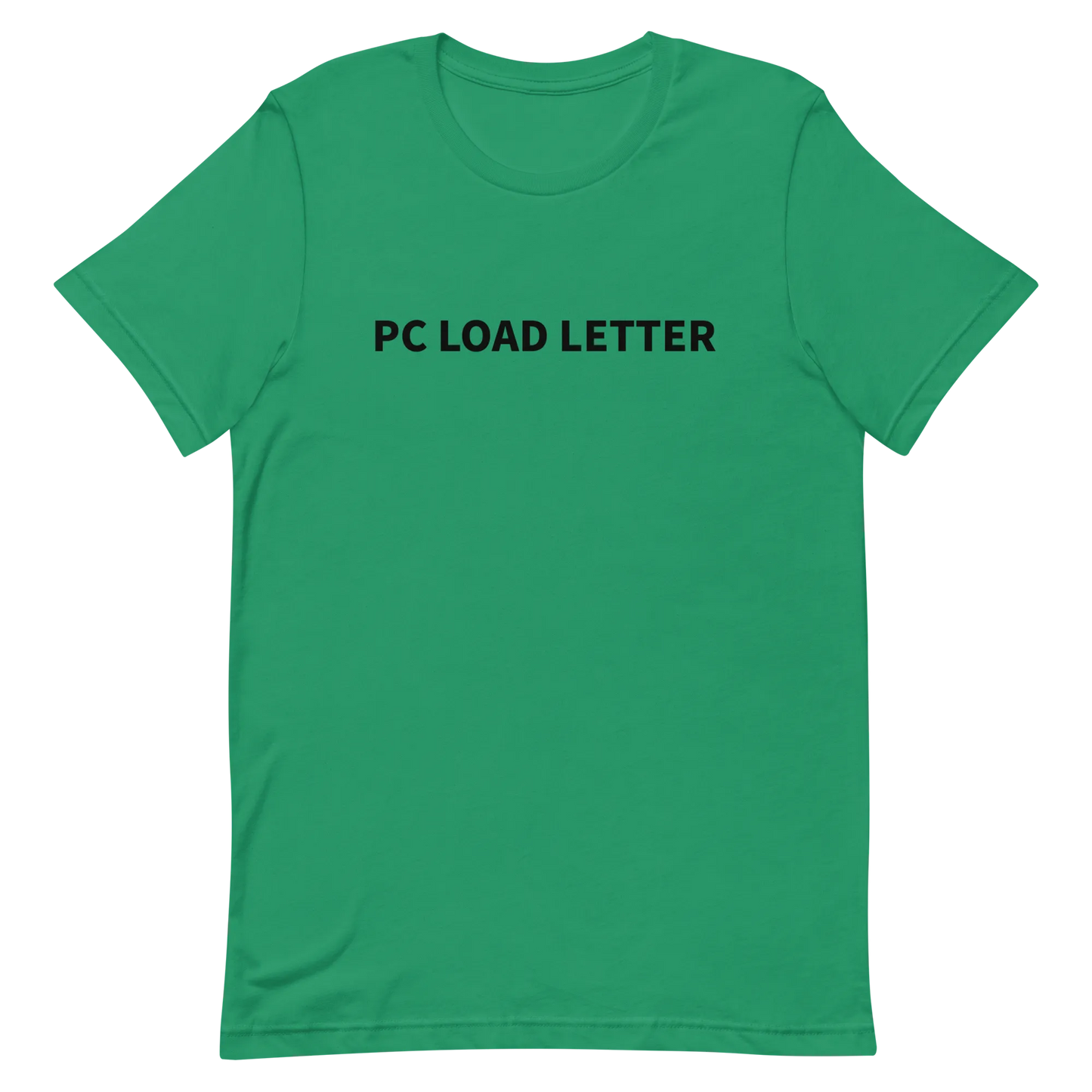 PC Load Letter Tee in Kelly flatlay