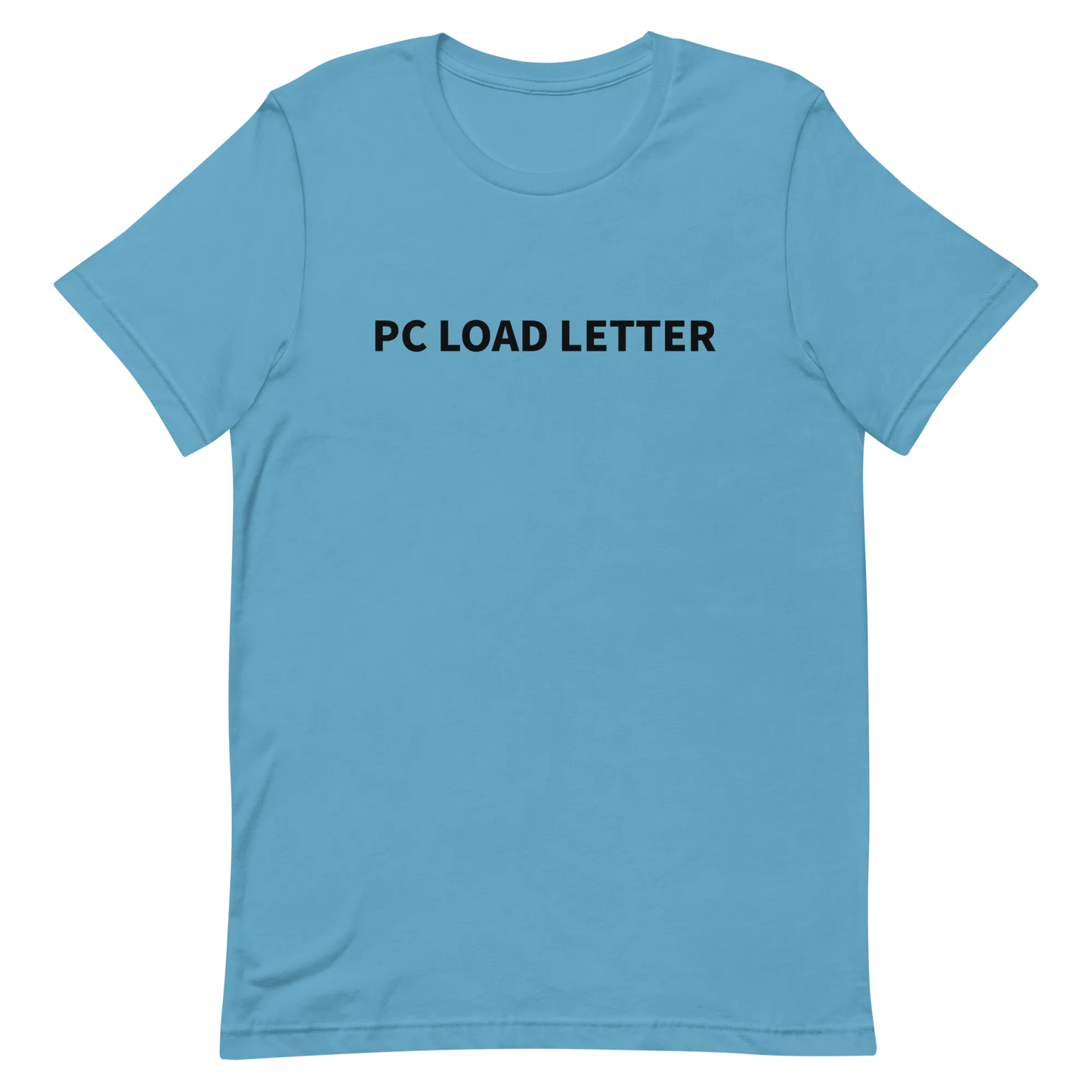 PC Load Letter Tee in Ocean Blue flatlay