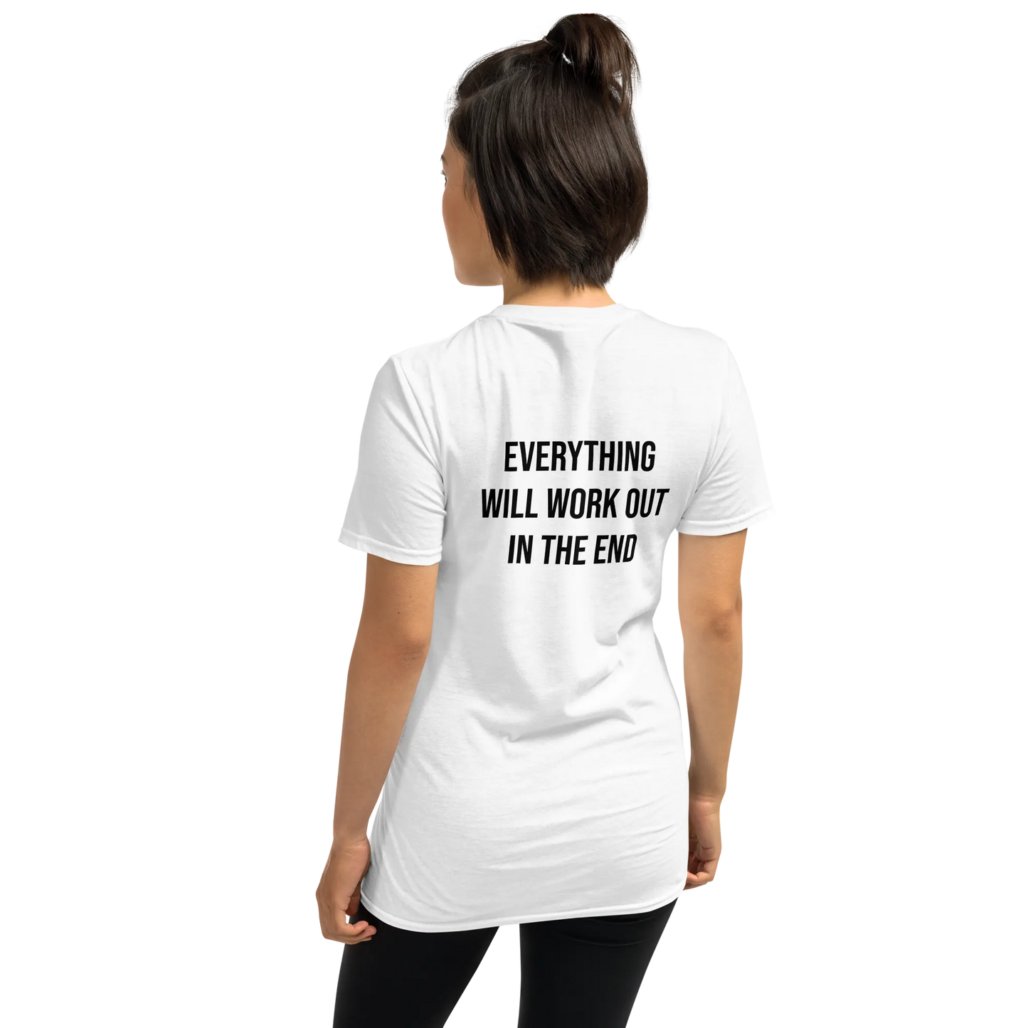 Rom-Communism (Front & Back) Tee in White on woman back