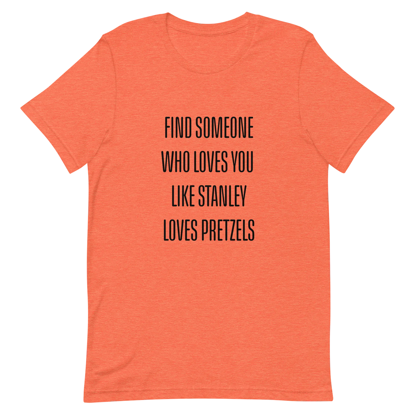 Stanley Loves Pretzel Tee in Heather Orange flatlay