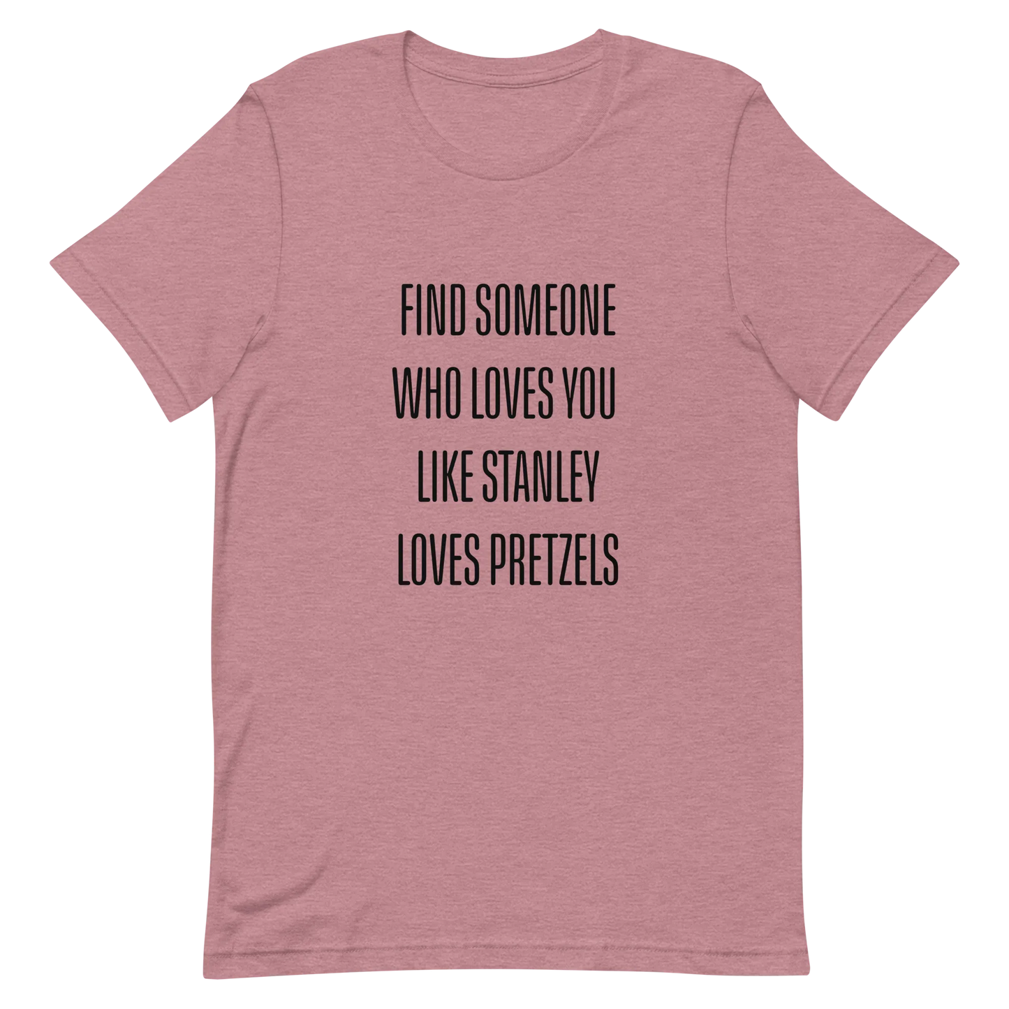 Stanley Loves Pretzels Tee in Heather Orchid flatlay