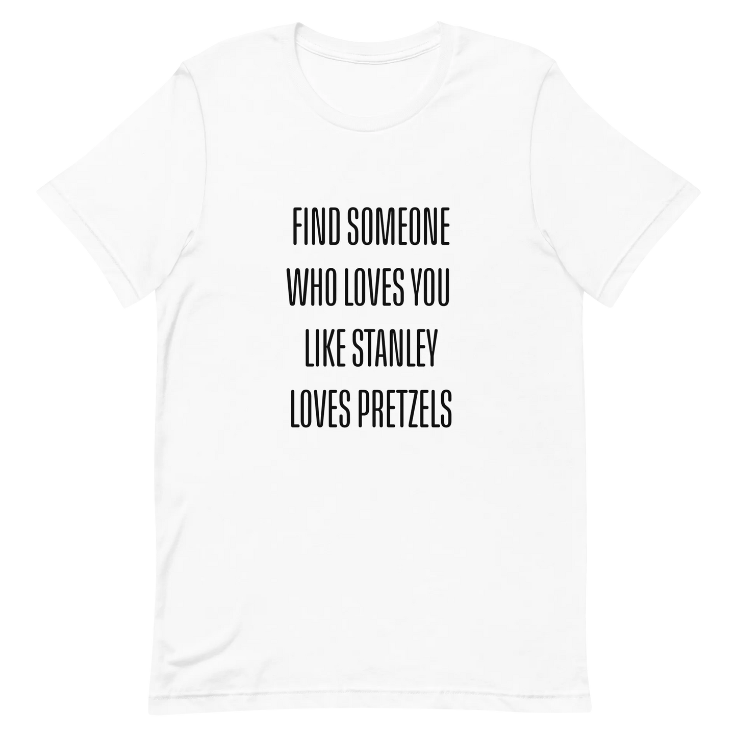 Stanley Loves Pretzels Tee in White flatlay