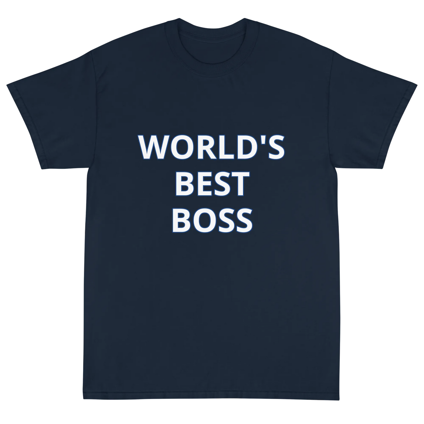 World's Best Boss Tee in Navy flatlay