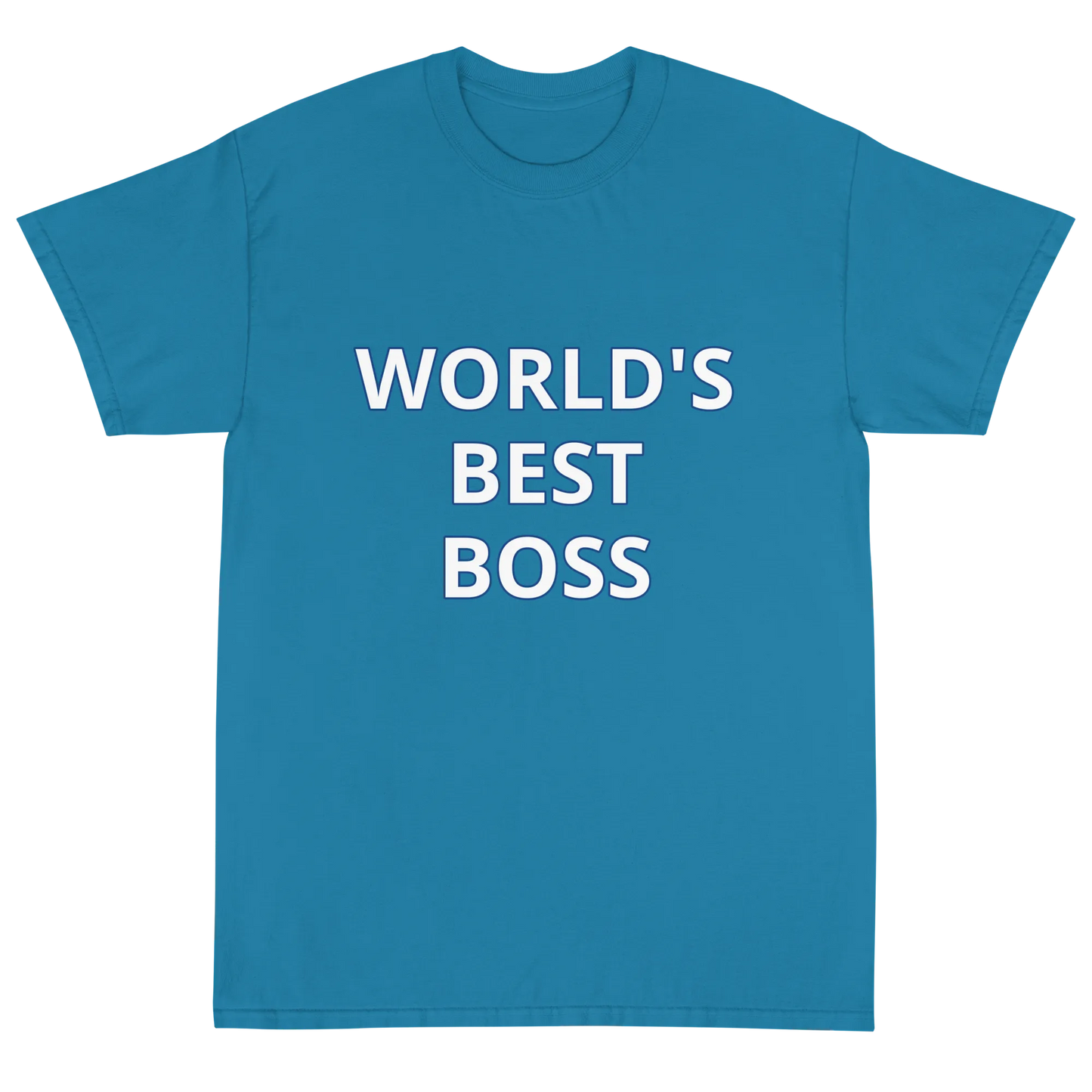 World's Best Boss Tee in Sapphire flatlay
