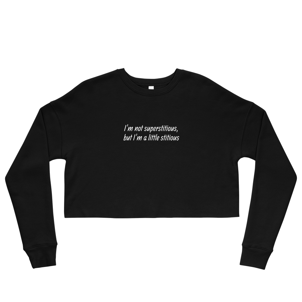Little Stitious Crop Sweatshirt