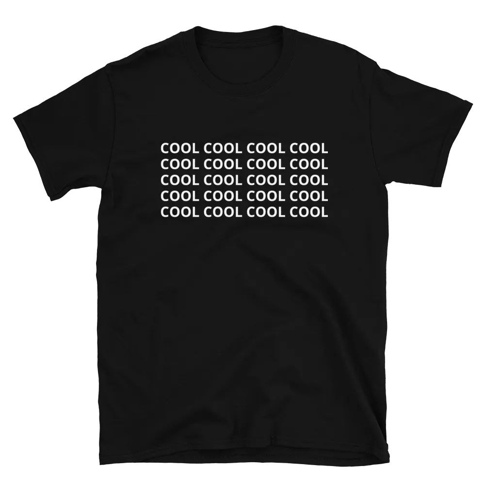 Cool Cool Cool Cool Tee in Black flatlay