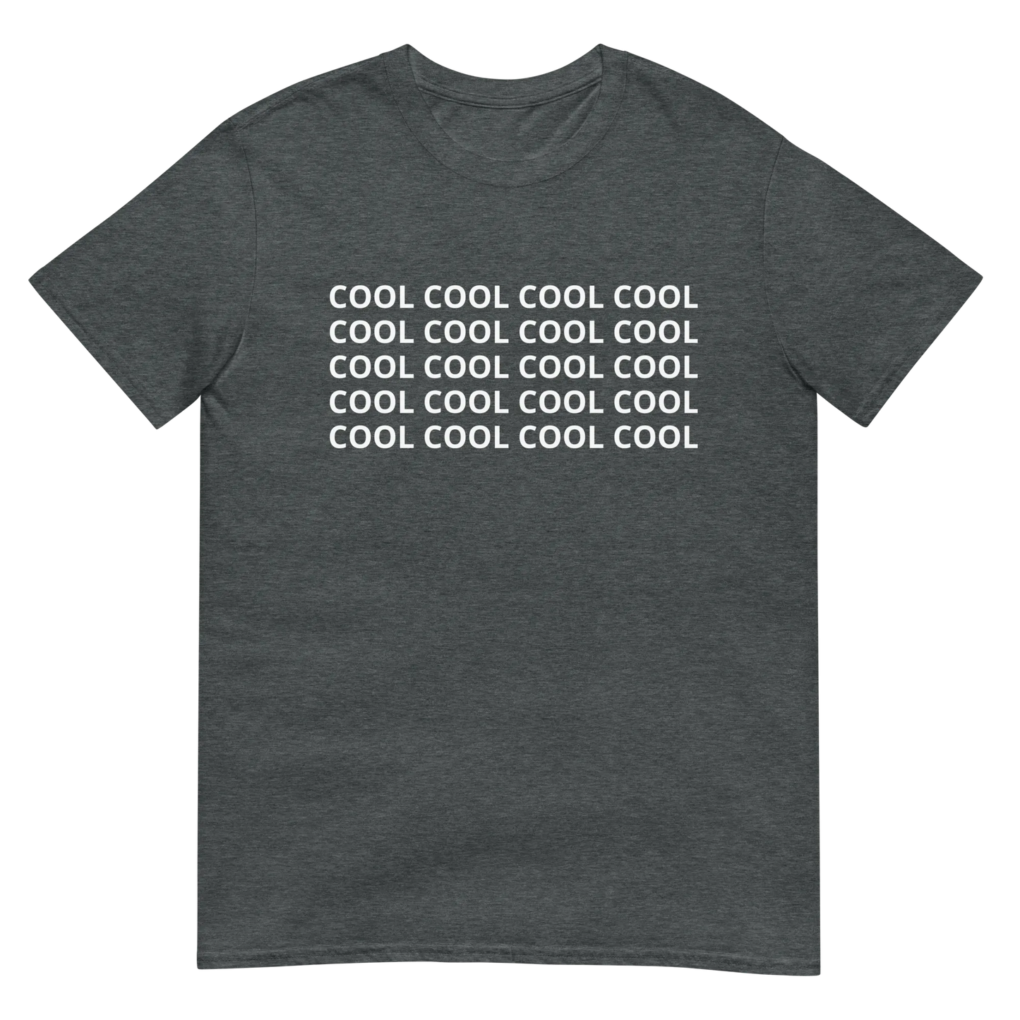 Cool Cool Cool Cool Tee in Dark Heather Grey flatlay