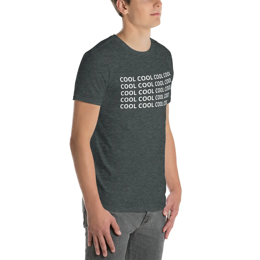 Cool Cool Cool Cool Tee in Dark Heather Grey on man