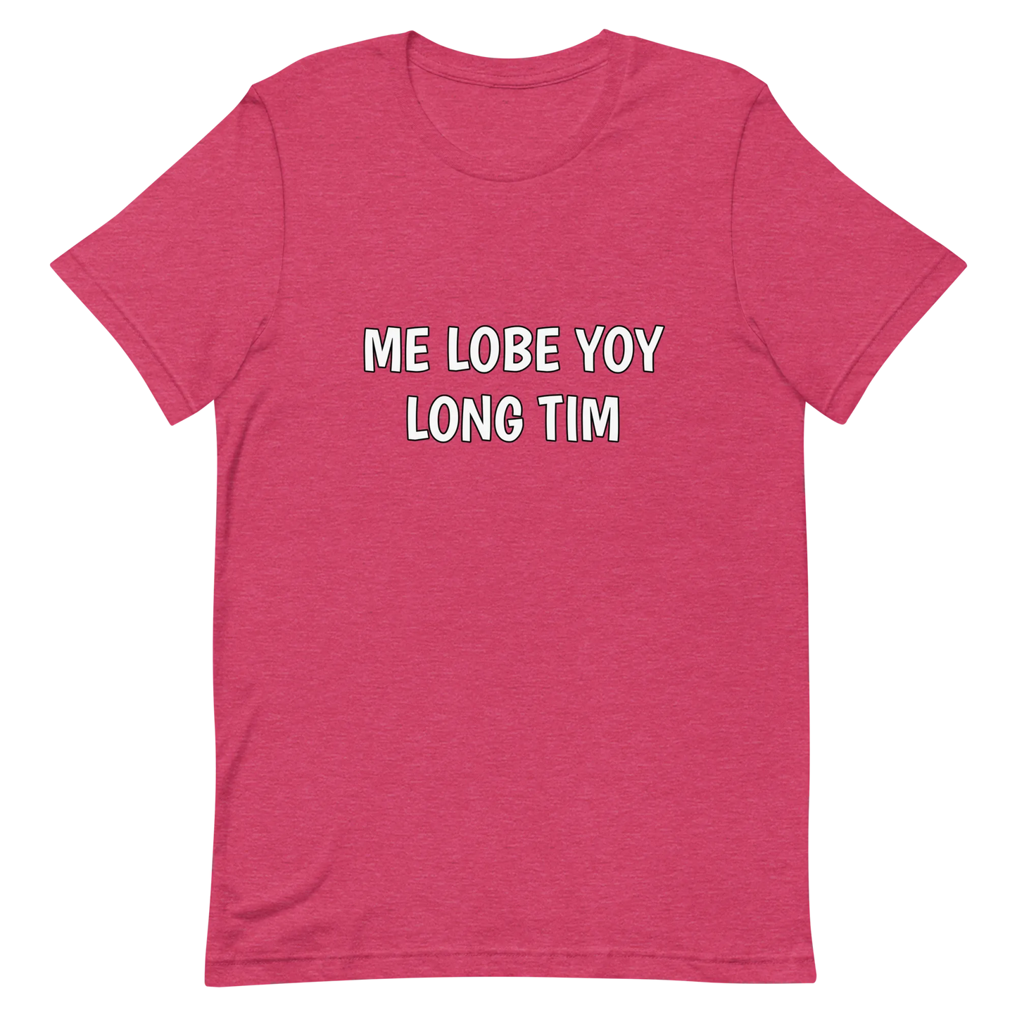 Me Lobe Yoy Long Tim Tee in Heather Raspberry flatlay