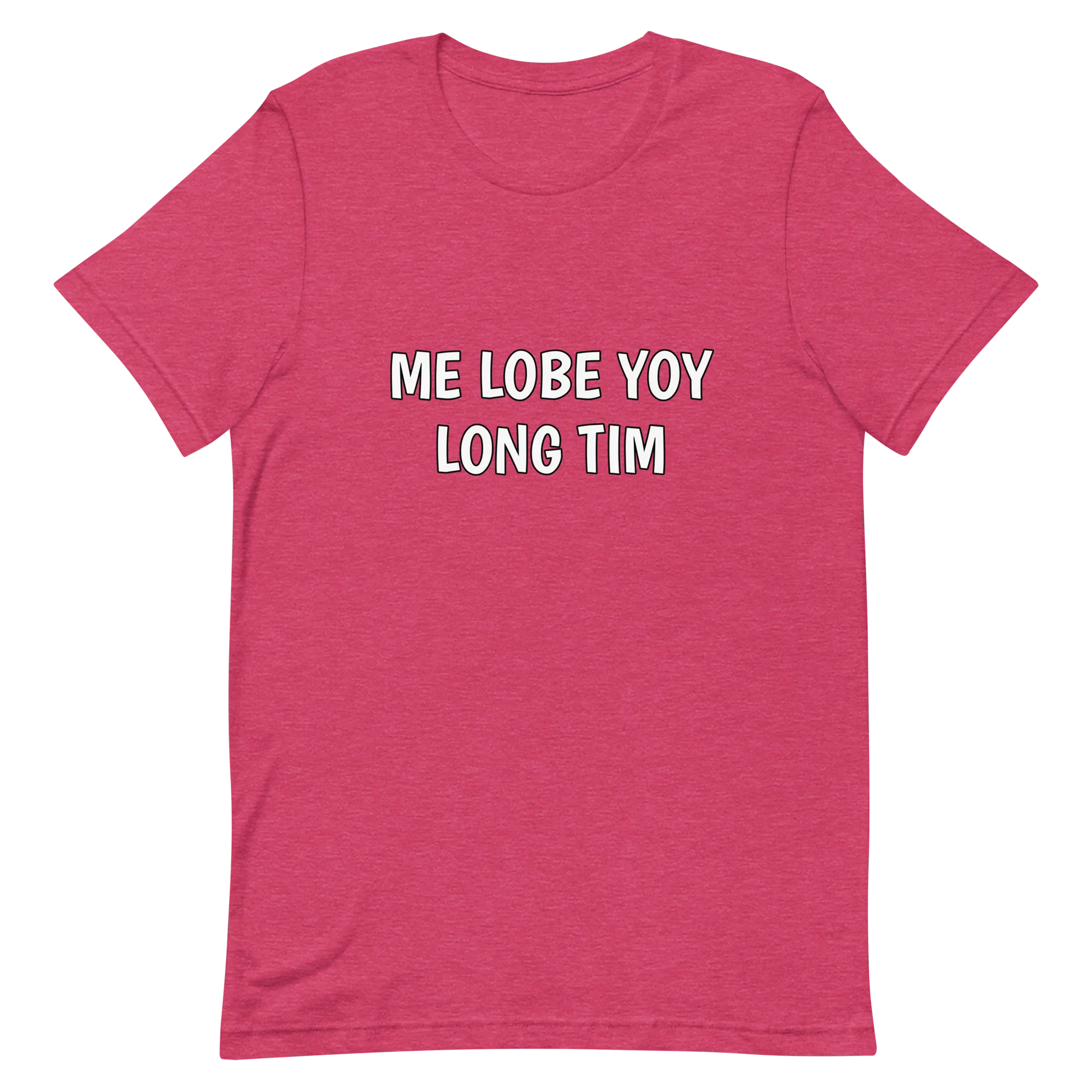 Me Lobe Yoy Long Tim Tee in Heather Raspberry flatlay
