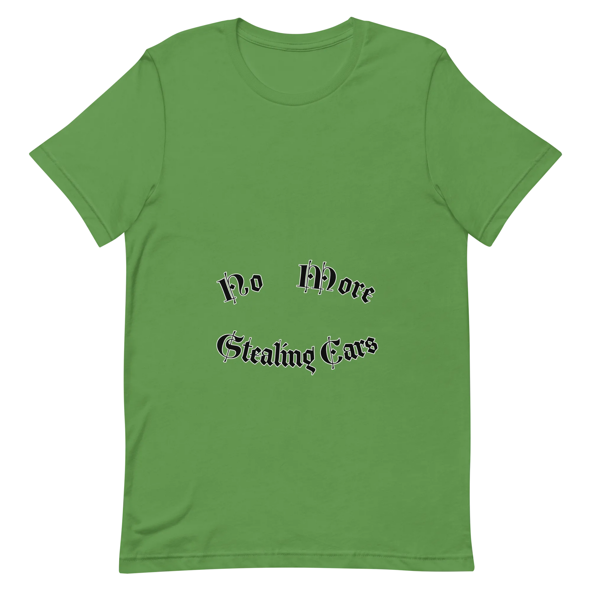No More Stealing Cars Tee in Leaf flatlay