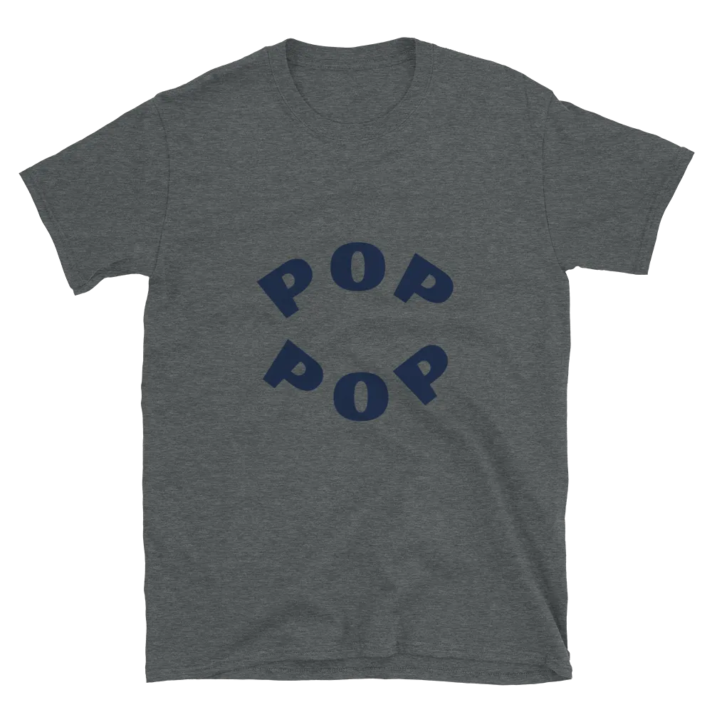 Pop Pop Tee in Dark Heather Grey flatlay