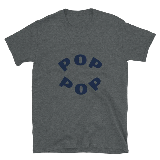 Pop Pop Tee in Dark Heather Grey flatlay