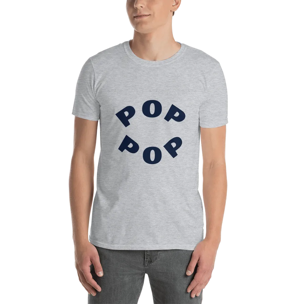 Pop Pop Tee in Sport Grey on man