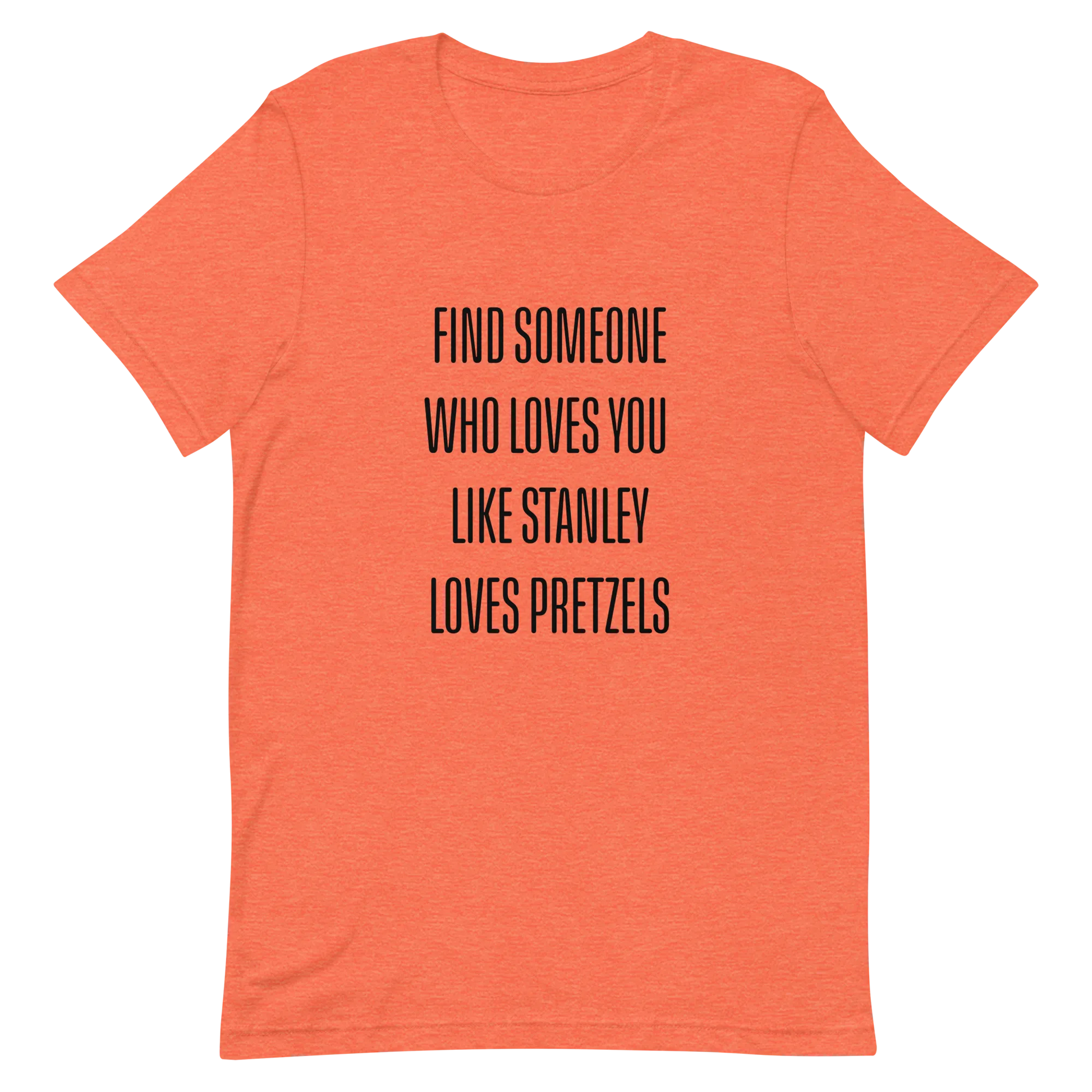 Stanley Loves Pretzel Tee in Heather Orange flatlay
