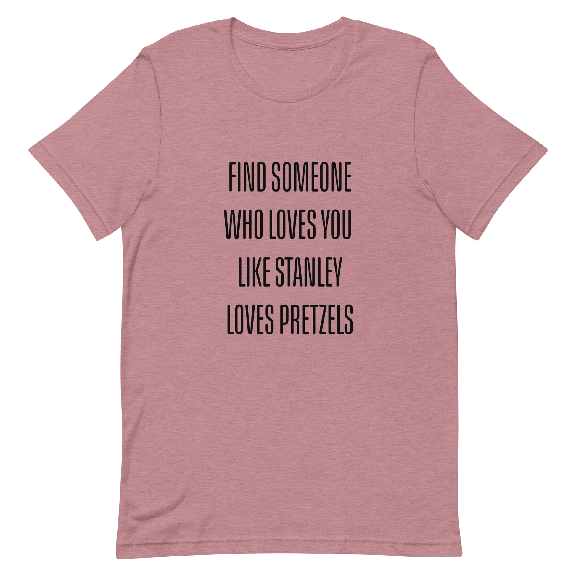 Stanley Loves Pretzels Tee in Heather Orchid flatlay