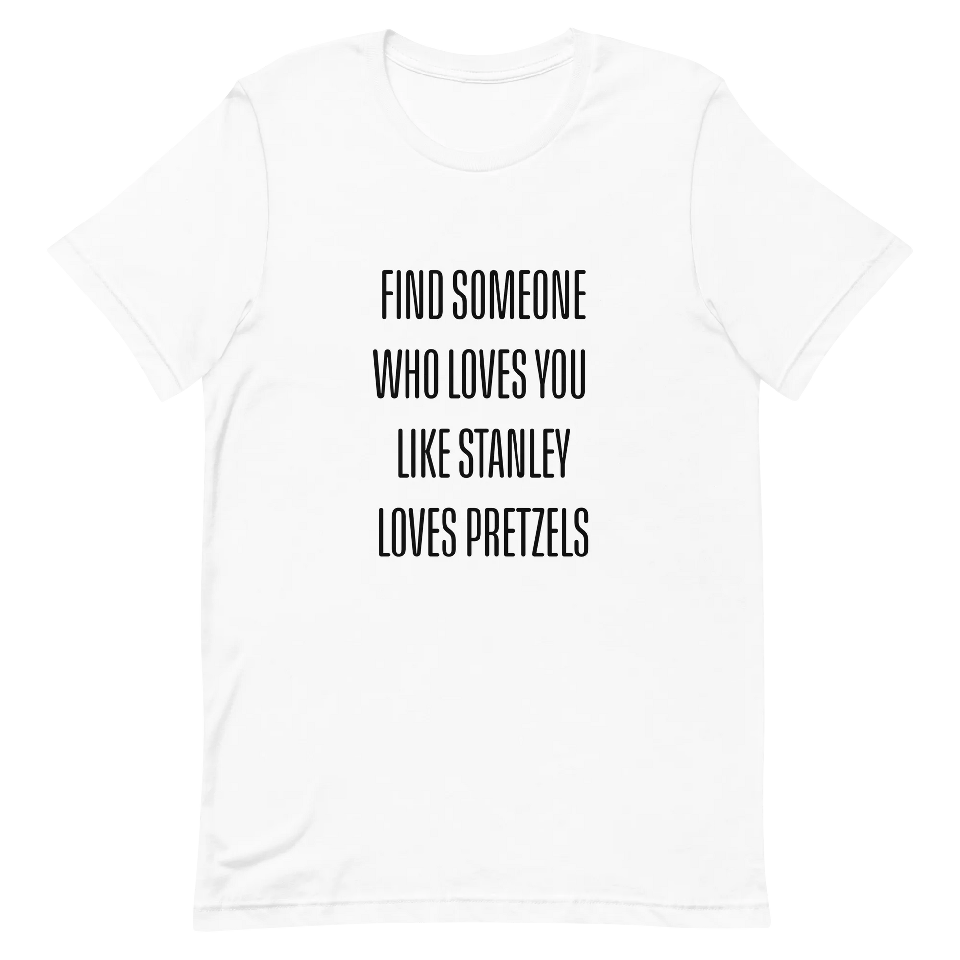 Stanley Loves Pretzels Tee in White flatlay
