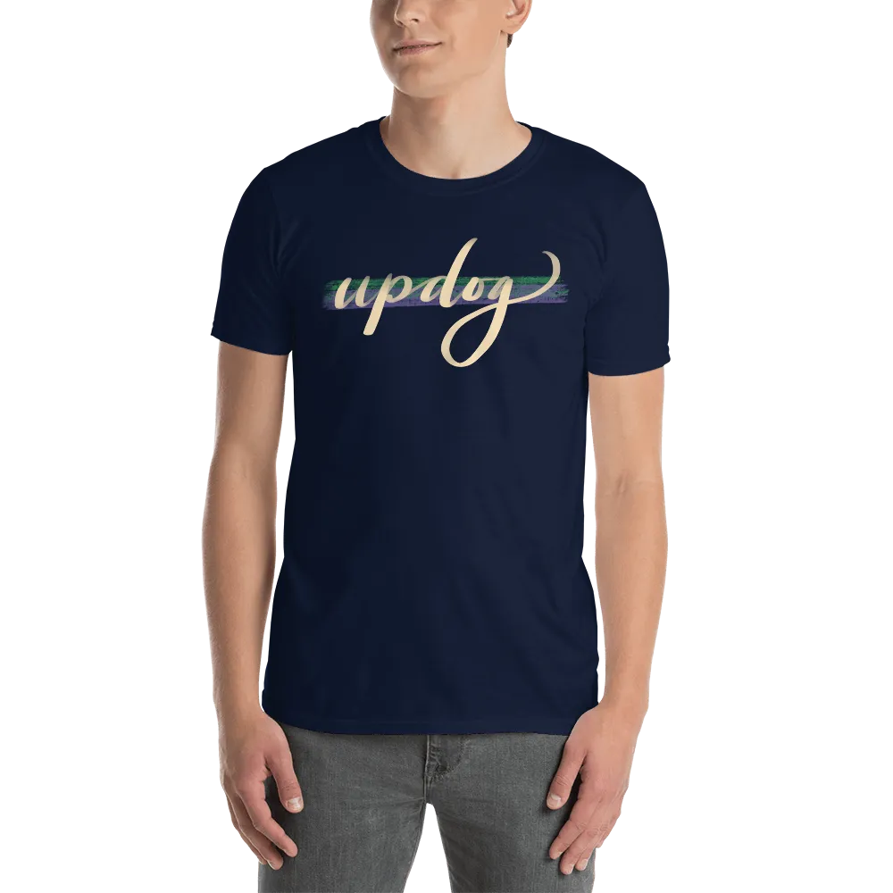 Updog Tee in Navy on man