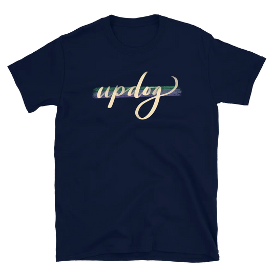 Updog Tee in Navy flatlay