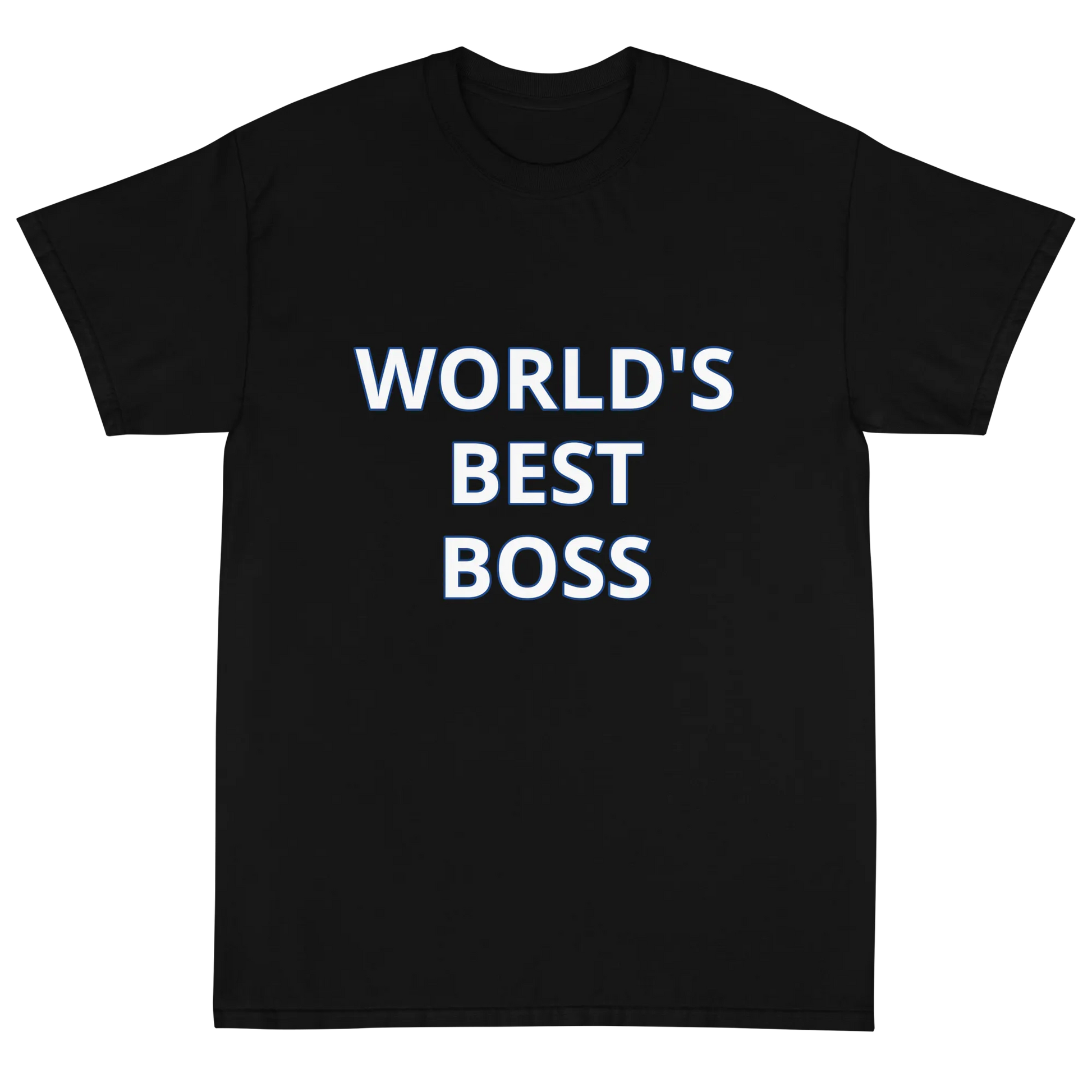 World's Best Boss Tee in Black flatlay